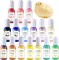 LET'S RESIN Silicone Pigment Dye for Taba Squishy, 16 Colors Opaque Pigment Paste for Silicone Rubber Mold Making, Vibrant Colorant for Squishy Maker Coloring